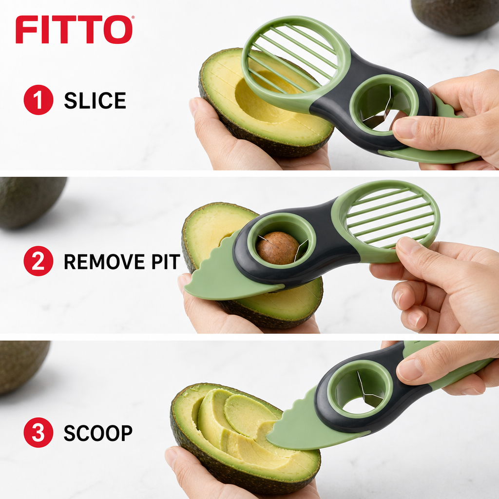 120 Pieces Green 3-in-1 Avocado Slicer and Cutter Tool, 1 Piece