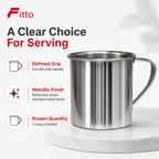 120 Pieces Stainless Steel Mug with Handle, Silver, 1 Piece