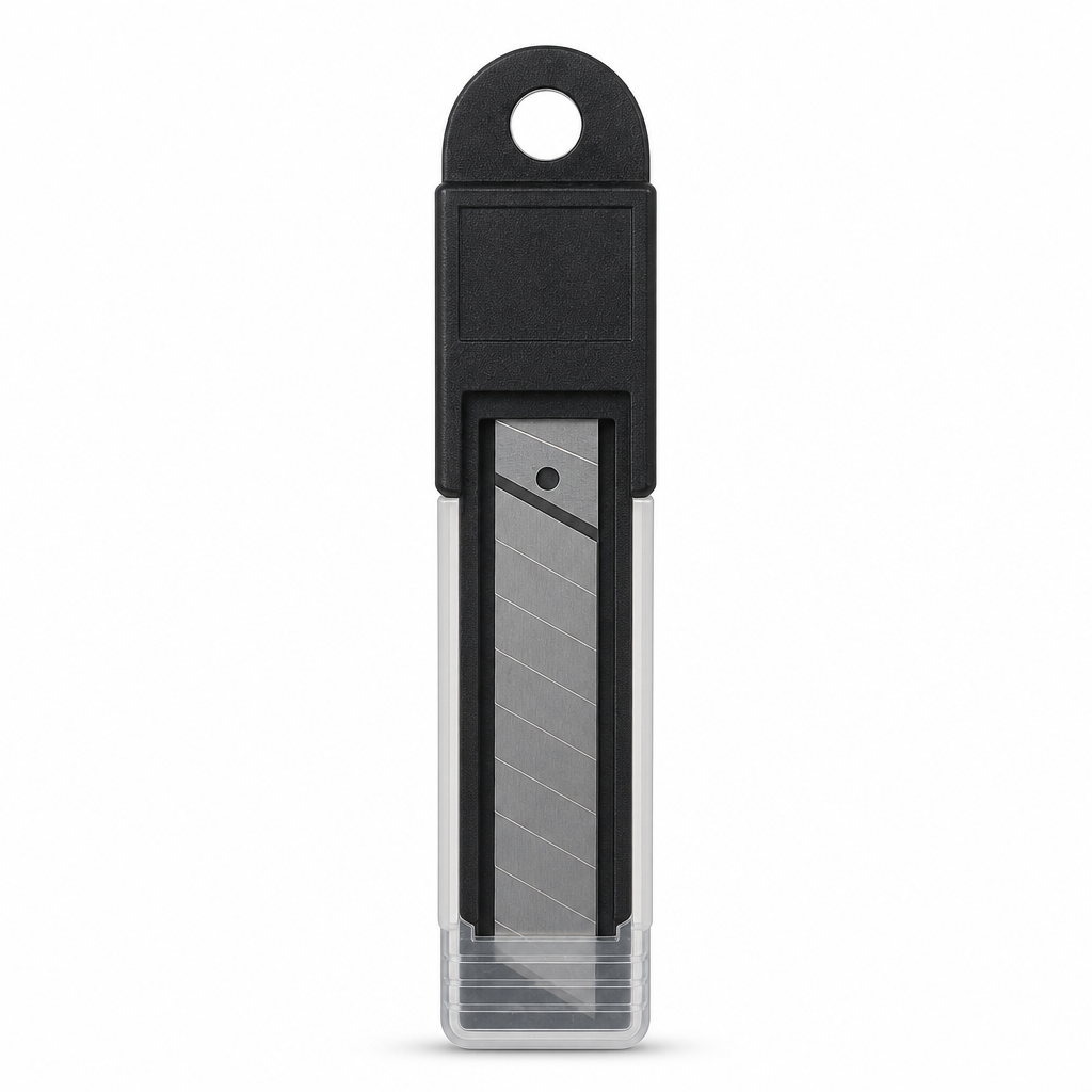144 Pieces Utility Knife Replacement Blades, 18 mm x 100 mm, Black/Silver, 1 Pack
