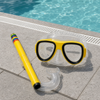 96 Pieces Swimming Mask and Snorkel Set, Yellow, 1 Set