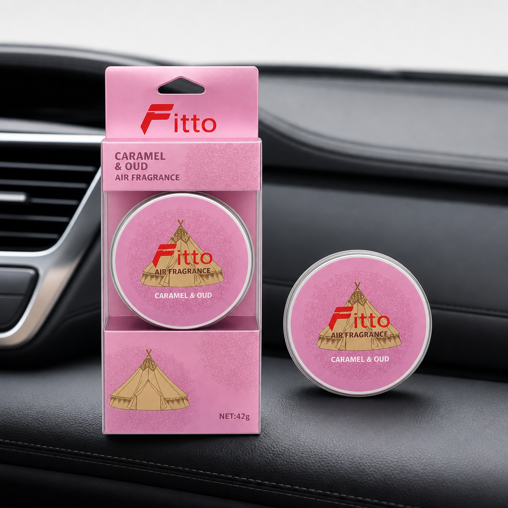 96 Pieces Car Air Fragrance, Caramel & Oud Scent, 42g, Single Pack