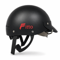72 Pieces Half-Face Motorcycle Helmets with Sun Visor, Black, 1 Piece