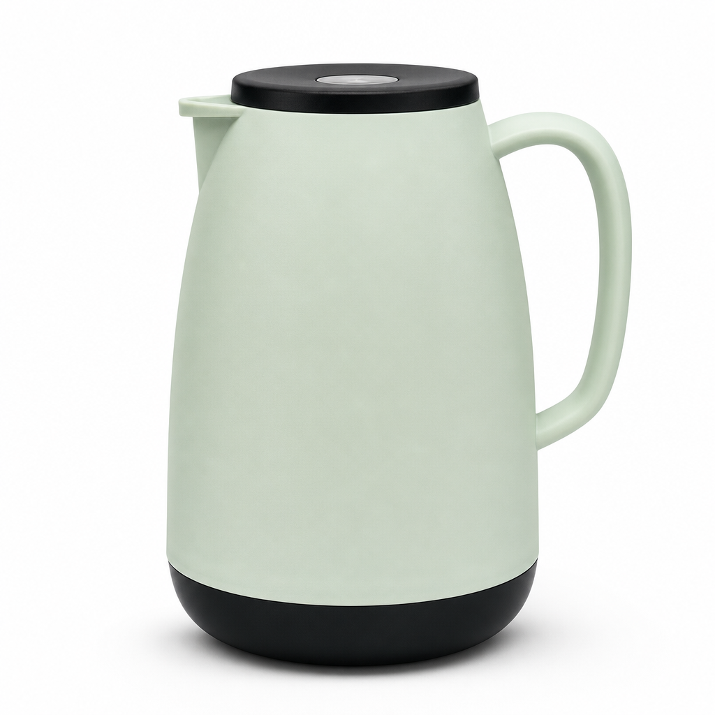 72 Pieces 1-Litre Vacuum Flask with Handle and Pour Spout, Assorted Green or White, 1 Piece