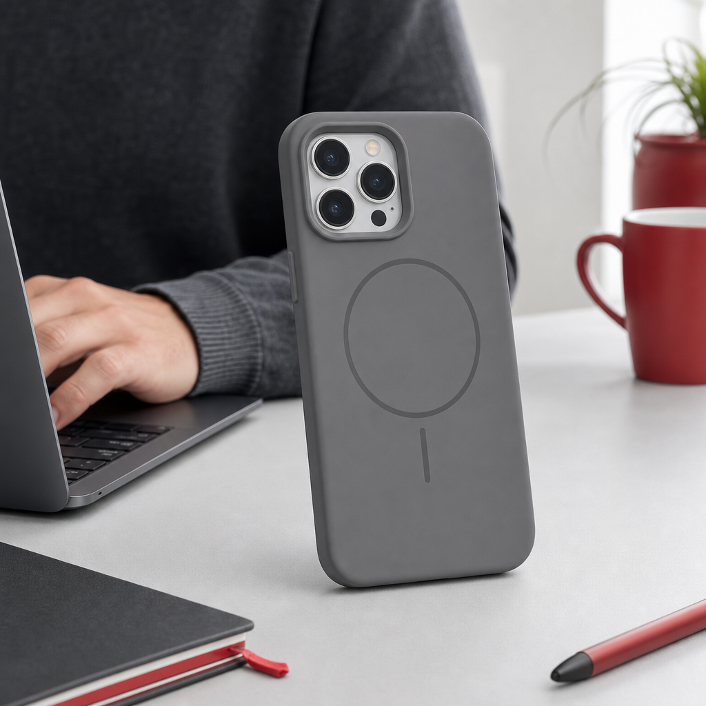120 Pieces Silicone Magnetic Phone Cases with Raised Camera Protection for iPhone 13 Pro Max, Gray