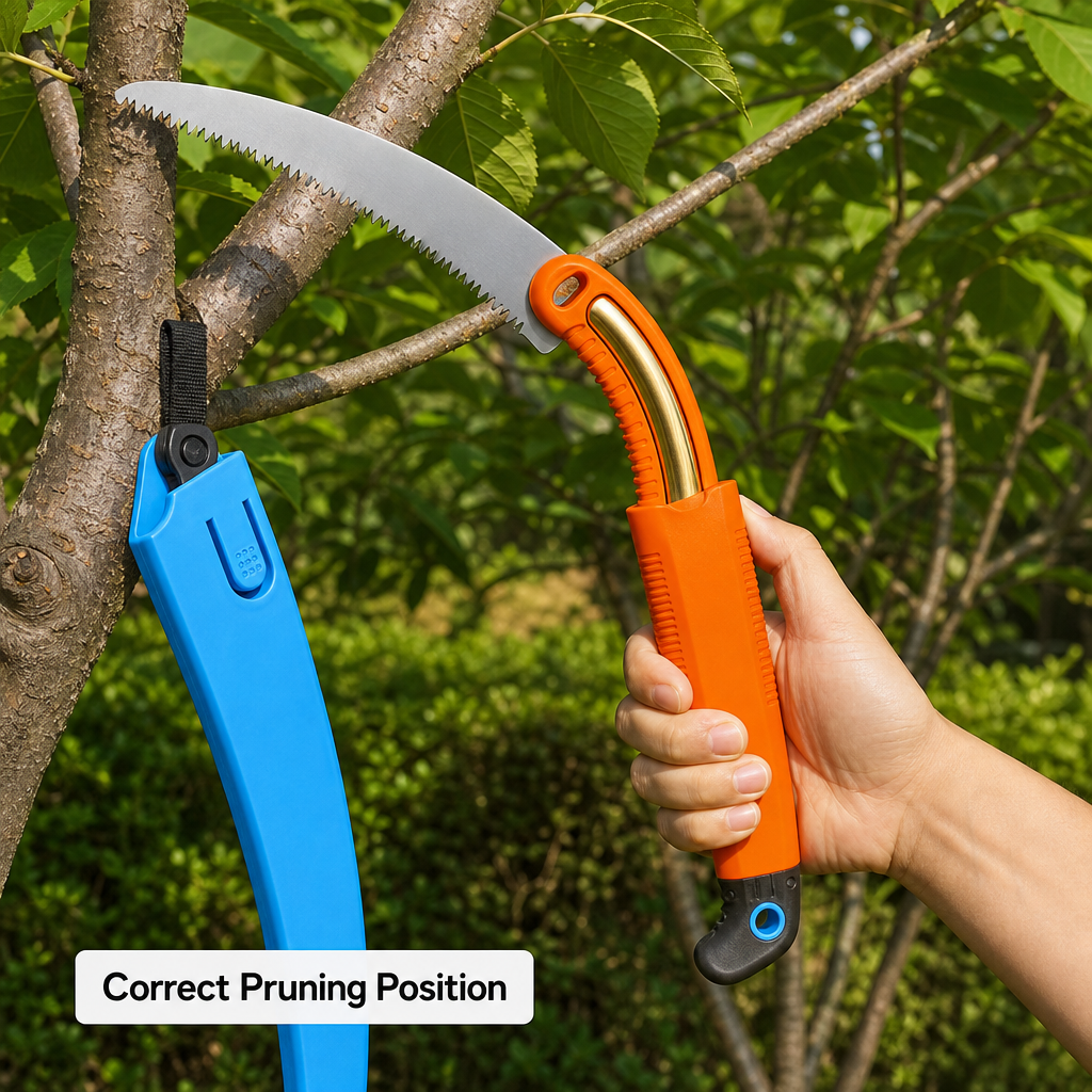 96 Pieces Curved Pruning Saw with Scabbard, 45 cm, Orange, 1 Piece