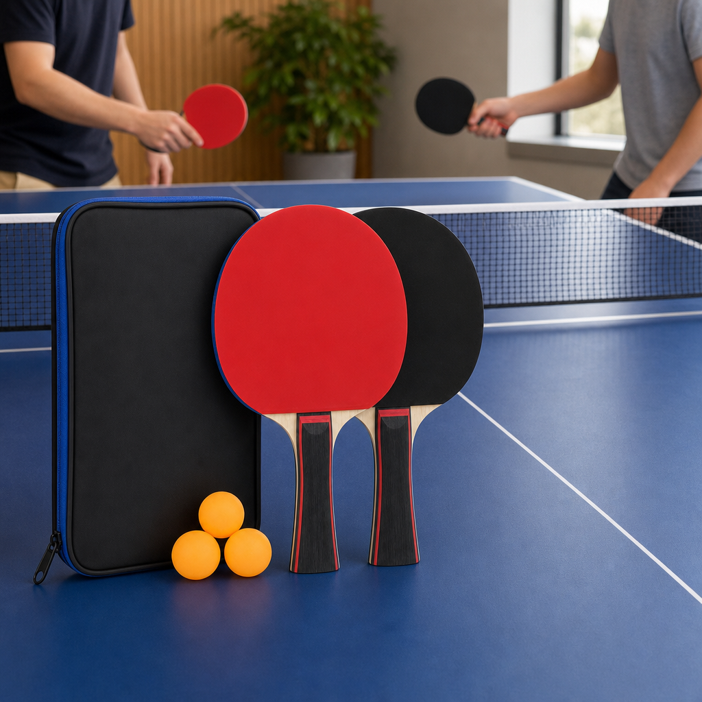 96 Pieces Table Tennis Racket Set with 2 Rackets, 3 Balls and Carry Case