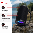 48 Pieces Portable Outdoor Party Speaker with IPX5 Splash Resistance, Carry Handle and Compact 24 x 12 x 12 cm Design