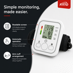 96 Pieces Automatic Digital Blood Pressure Monitors with Arm Cuff and LCD Display, White, 1 Piece