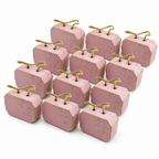 96 Pieces Pink Candy Favor Boxes with Rope Handles, 4 x 7.5 x 10.5 cm, 12 Pieces