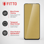 144 Pieces 5D Privacy Tempered Glass Screen Protectors for Smartphone Display, 9H Hardness