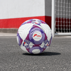 72 Pieces Football Size 5, White and Purple Geometric Design, Single Ball for Training and Recreation