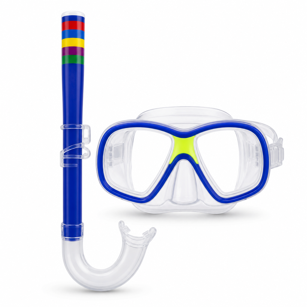 96 Pieces Swimming Mask and Snorkel Set, Blue, 1 Set for Pool and Beach Water Activities