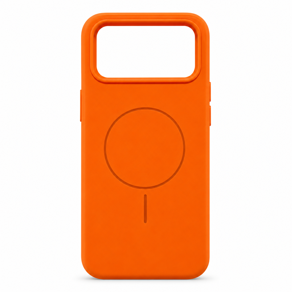 120 Pieces Silicone Magnetic Phone Cases with Raised Camera Protection, Orange