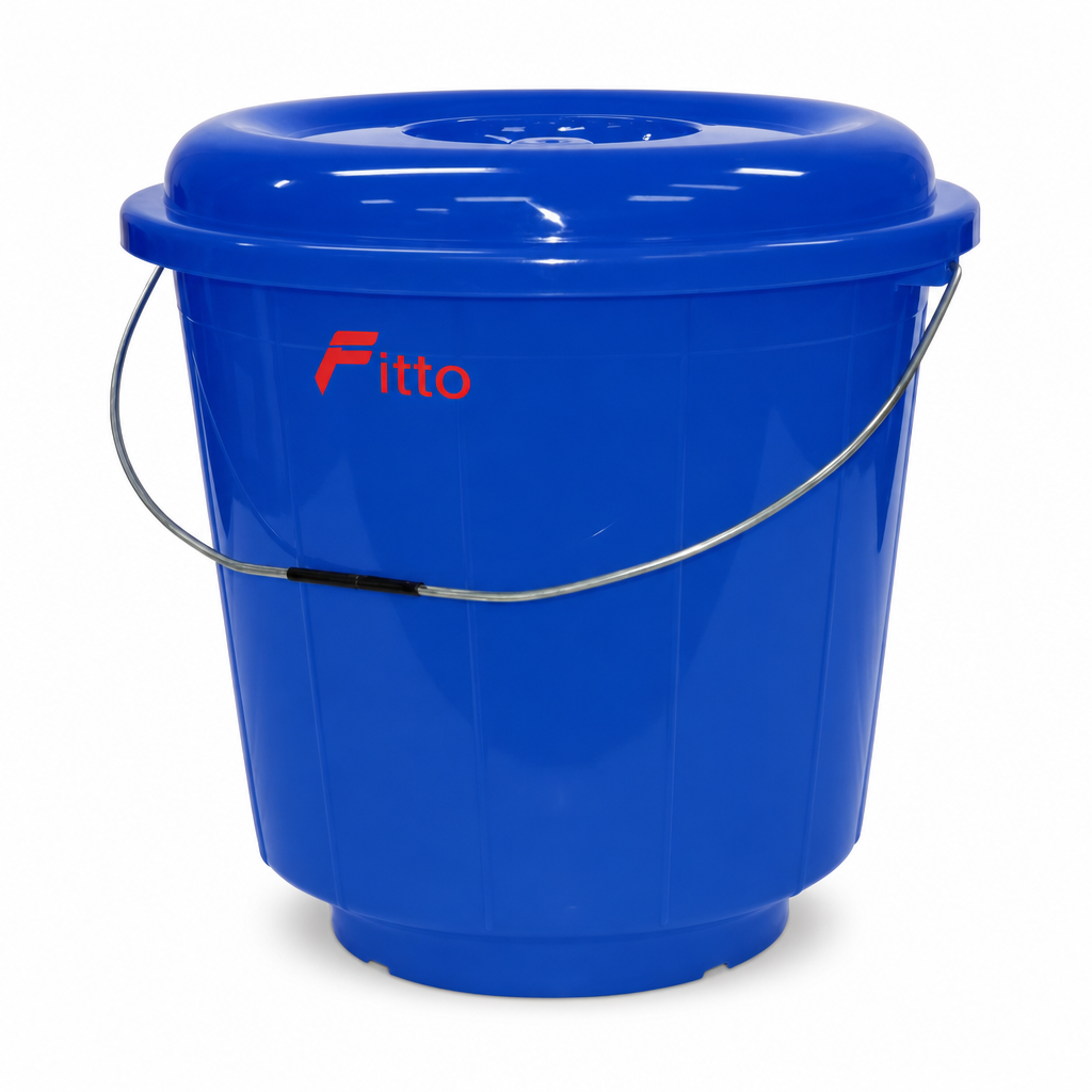 120 Pieces Plastic Bucket with Lid and Carry Handle, 3 Litre, Blue