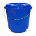 120 Pieces Plastic Bucket with Lid and Carry Handle, 3 Litre, Blue