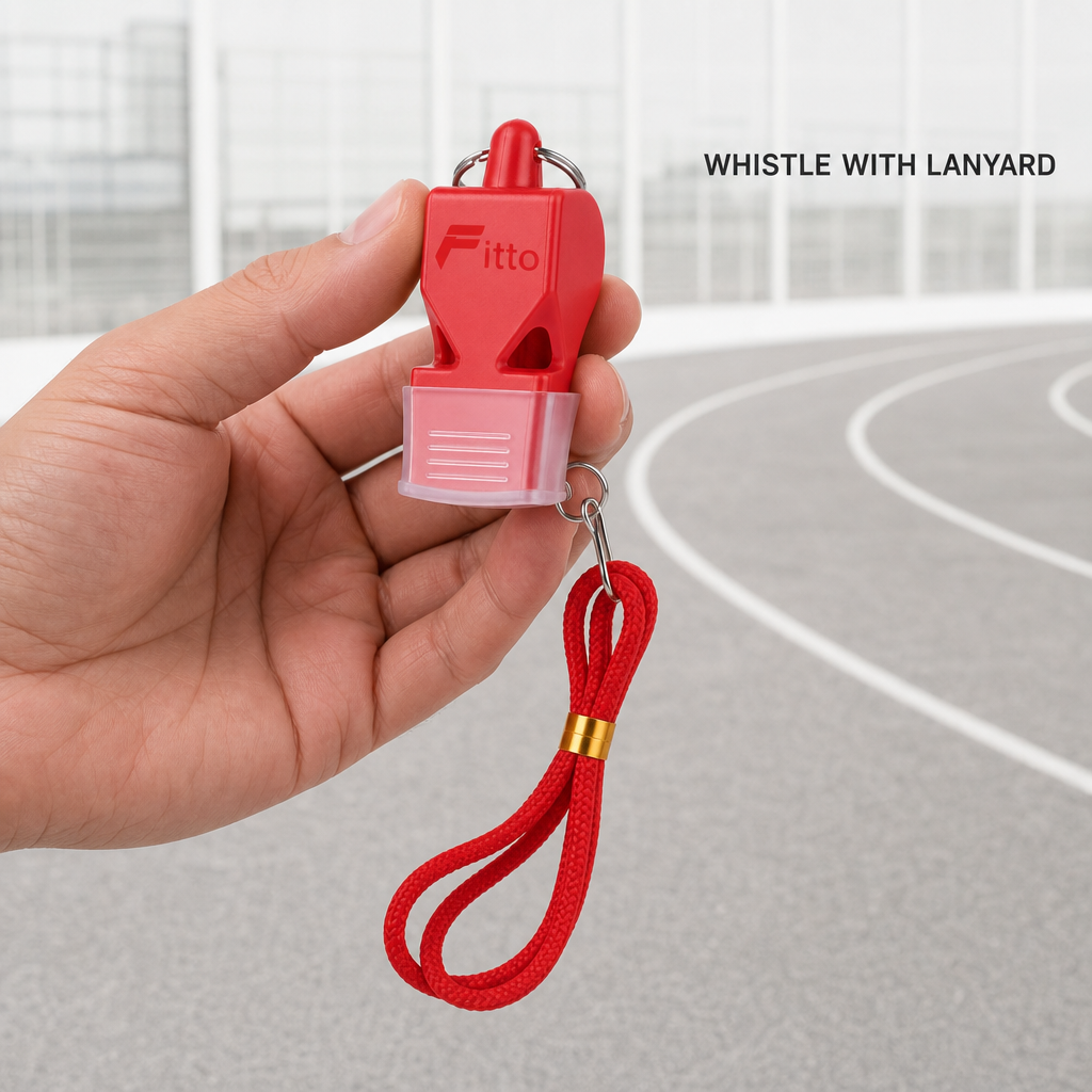 120 Pieces Sports Whistles with Lanyard, Red, Single Piece