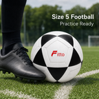 96 Pieces Size 5 Football, Black and White Panel Design, Single Ball for Practice and Play