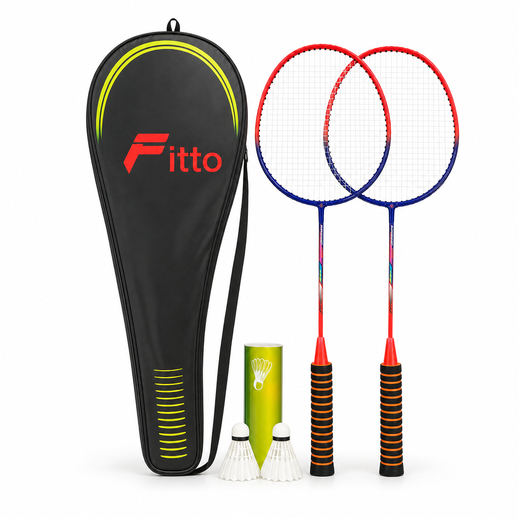 72 Pieces Badminton Racket Set with 2 Rackets, Shuttlecocks and Carry Case