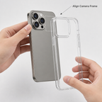 144 Pieces Crystal Clear Phone Cases with Raised Camera Frame for Pro Max Phone Model, Transparent Single Case