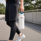 72 Pieces 1000ml Water Bottle with Carry Strap, White