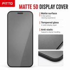 120 Pieces 5D Matte Tempered Glass Screen Protectors for 17 Pro Display, Anti-Static