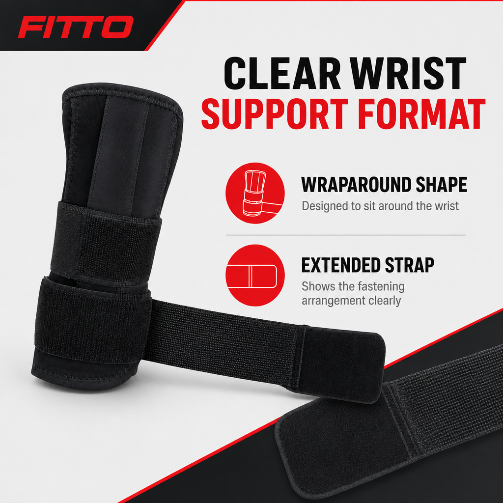 96 Pieces Wrist Support Brace, Black, Wraparound Strap, 1 Piece
