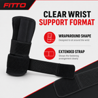 96 Pieces Wrist Support Brace, Black, Wraparound Strap, 1 Piece