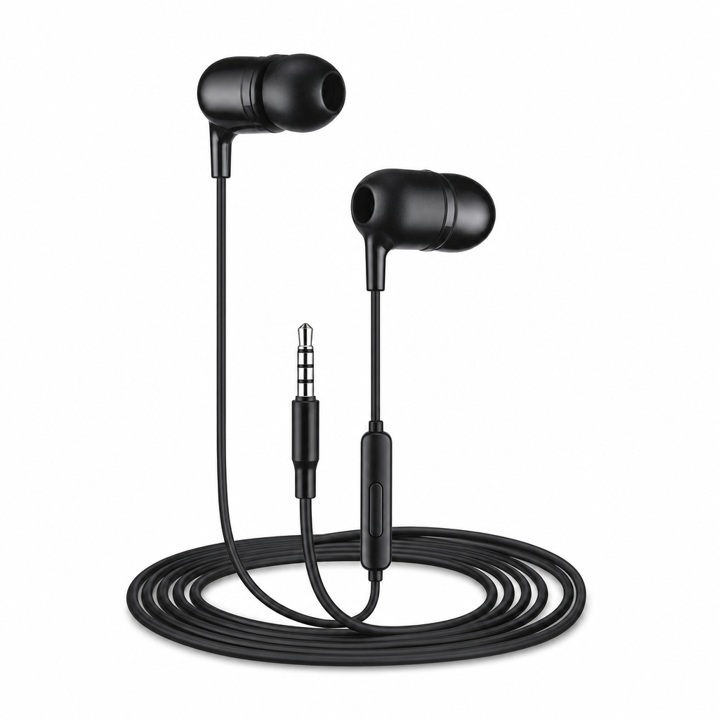 240 Pieces Wired Bass Earphones with Microphone and Noise Reduction, 1 Piece