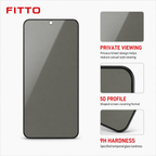 144 Pieces 5D Privacy Tempered Glass Screen Protectors for A16 4G, 9H Hardness
