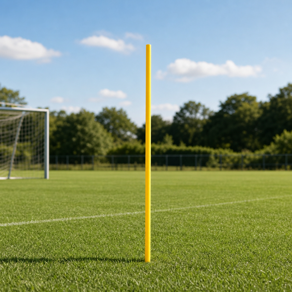 144 Pieces Plastic Soccer Training Poles, 150 cm, Yellow, Individual Practice Equipment