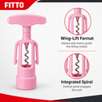 120 Pieces Wing Corkscrew Bottle Opener, Pink, Single Piece