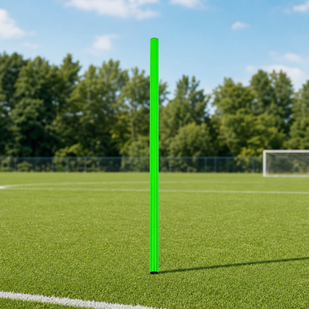 144 Pieces Plastic Soccer Training Pole, 120 cm, Green