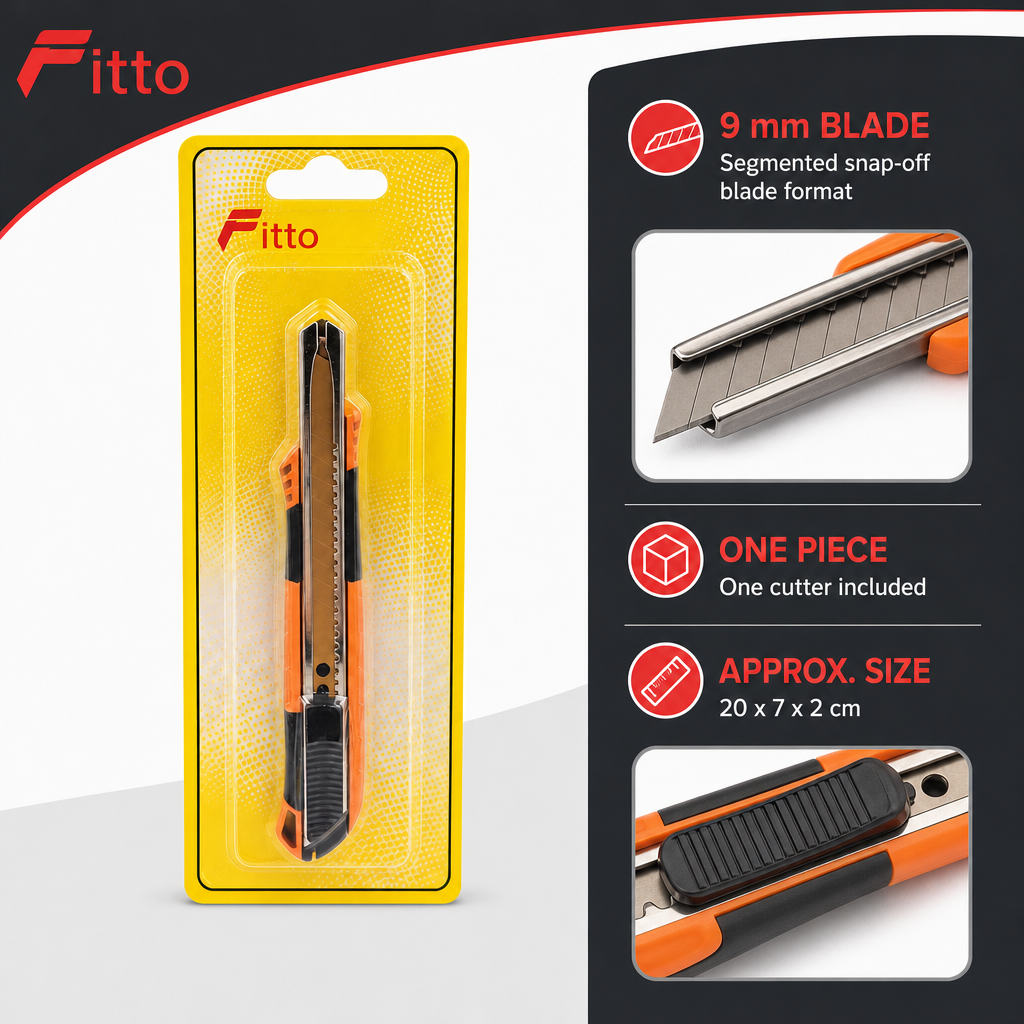 120 Pieces Orange and Black 9 mm Titanium Blade Snap-Off Cutter, 1 Piece