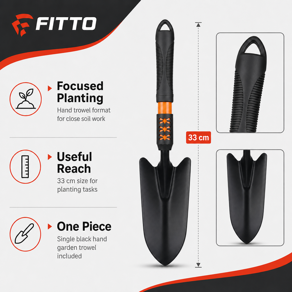 120 Pieces Hand Garden Trowels, 33 cm, Black, 1 Piece