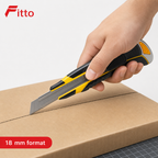 96 Pieces Utility Cutter, 18 mm Dual-System Design, Black and Yellow, 1 Piece