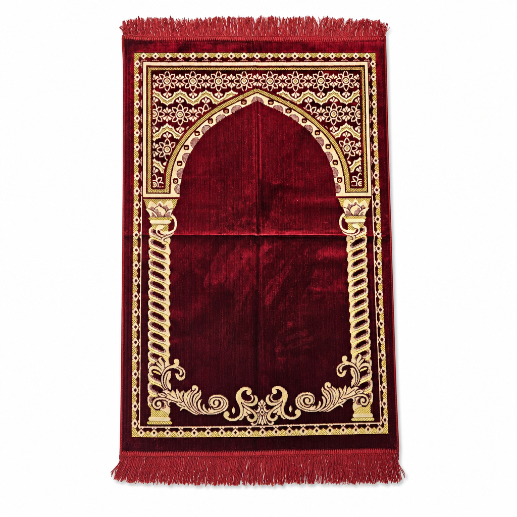 96 Pieces Jumbo Prayer Mats, Turkish Style, 80 x 120 cm, Fringed Edges
