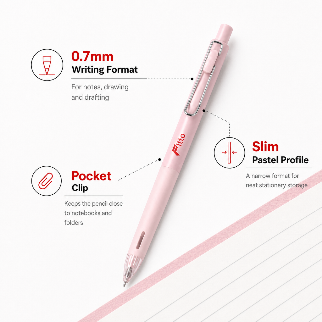 60 Pieces Mechanical Pencils 0.7mm, Slim Pastel Design, Single Pencil for Writing, Notes and Drawing