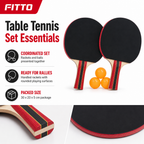 72 Pieces Table Tennis Racket Set with Balls, 1 Set for Recreational Indoor and Outdoor Play