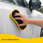120 Pieces Super Jumbo Car Wash Sponge, Yellow and Black, 25 x 13 x 7 cm, Single Piece