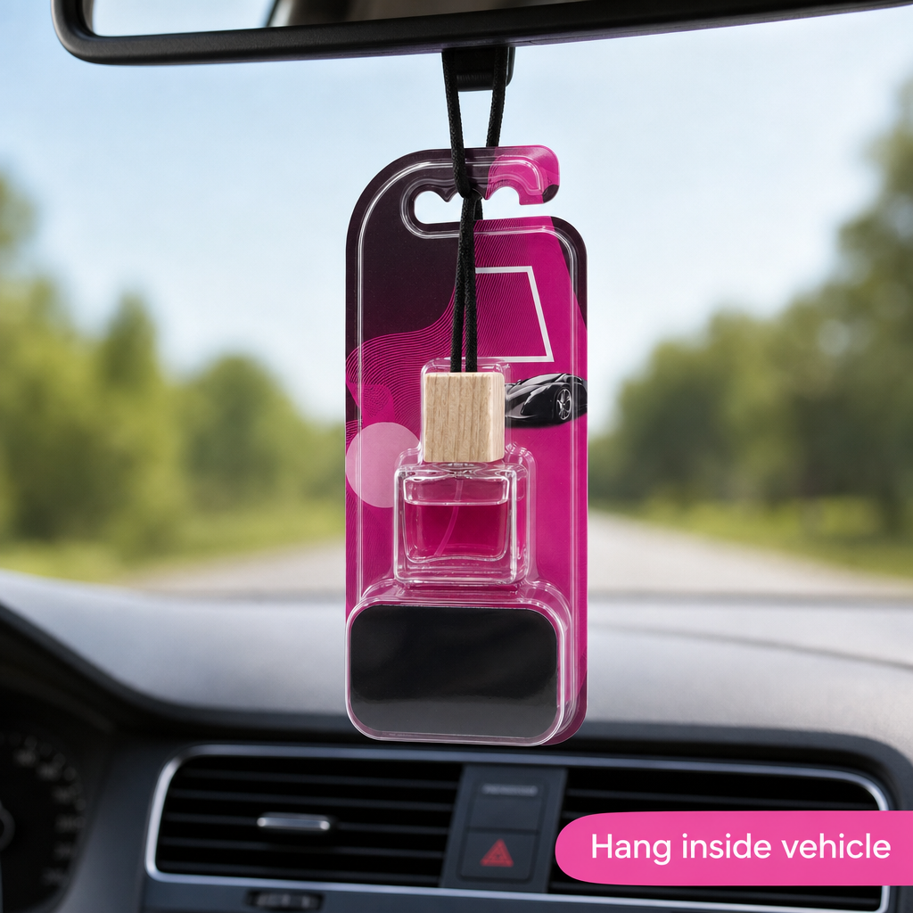 96 Pieces Car Air Fresheners, Crystal Wood Hanging Scent Diffuser, Pink, 1 Piece