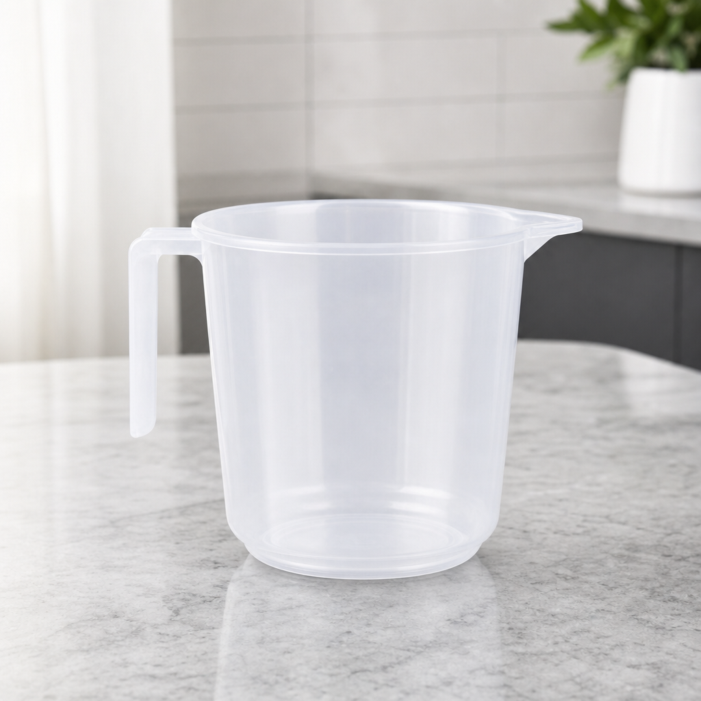 240 Pieces Transparent Plastic Pouring Jug with Handle, 1 Litre