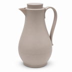 72 Pieces Vacuum Flask 1-Litre, Curved Beige or White Beverage Server with Handle and Pour Spout, 1 Piece