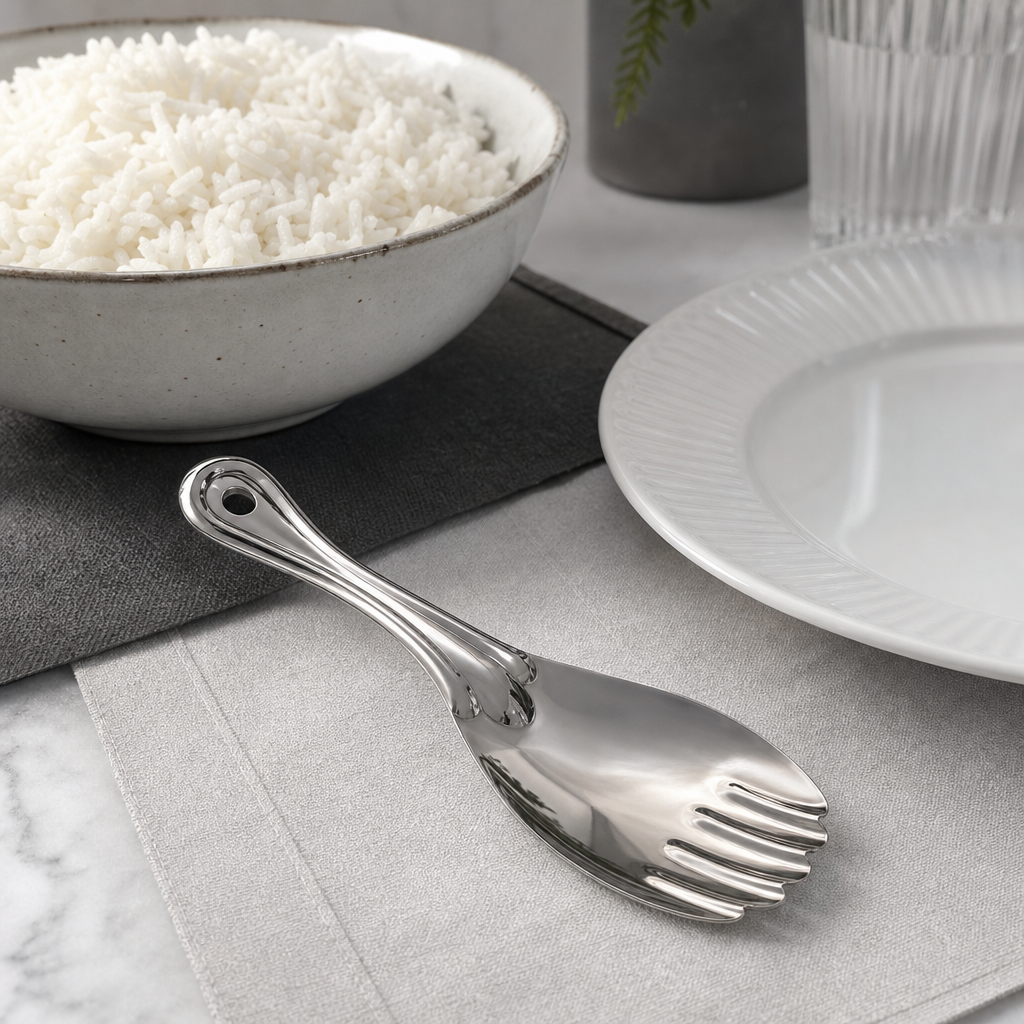 96 Pieces Stainless Steel Rice Serving Spork, Large 29 cm