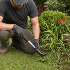 96 Pieces Steel Grass Sickle with Long Handle and Rubber Grip, 45 cm, Black, 1 Piece