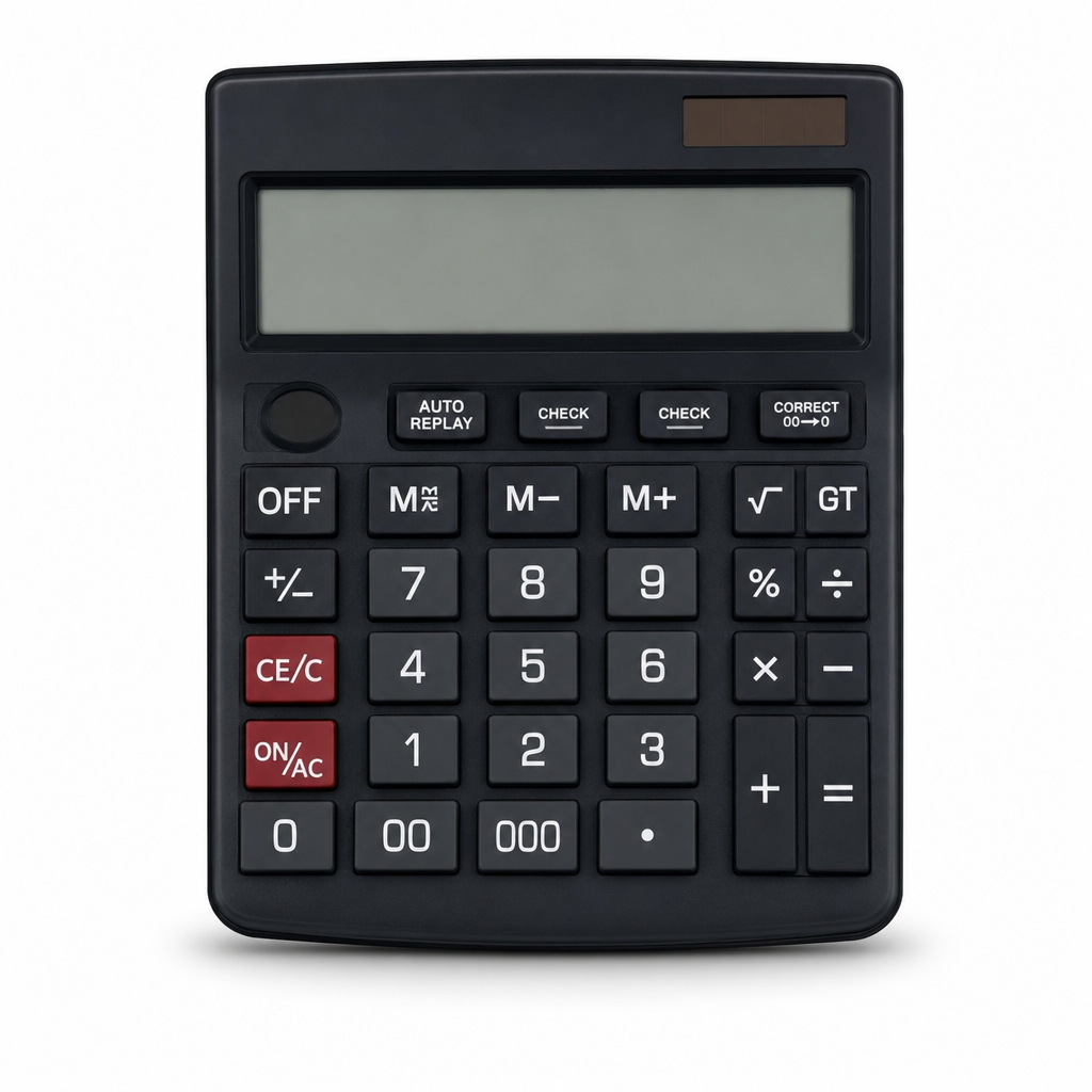72 Pieces Electronic Calculators, 14-Digit Display with 112-Step Check, Dual Power, Black, 1 Piece