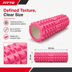72 Pieces Textured Foam Rollers, 44 cm, Pink