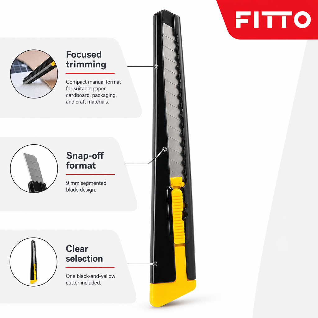 240 Pieces Utility Cutter, 9 mm Snap-Off Blade, Black and Yellow, 1 Piece