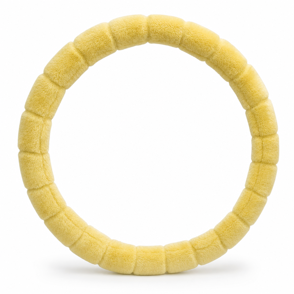 96 Pieces Plush Steering Wheel Covers, Yellow, 40 x 40 x 5 cm, Fits Most Cars