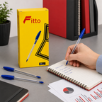 96 Pieces Ball Pens, Blue Ink, 25 Pack, Clear-Barrel Writing Pens for Office, School and Everyday Notes