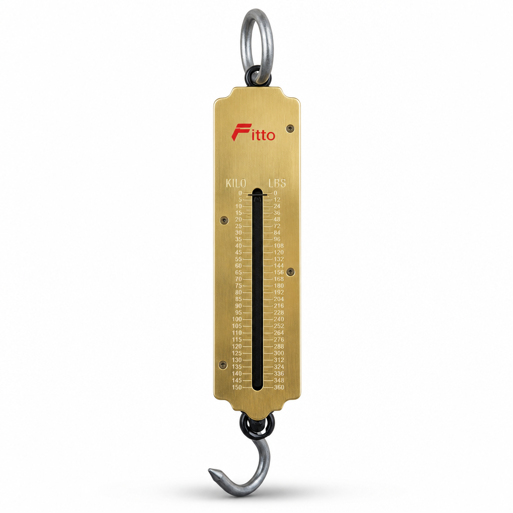 96 Pieces Mechanical Spring Hanging Scales, 150 kg Capacity, 22 cm, Brass/Black, 1 Piece
